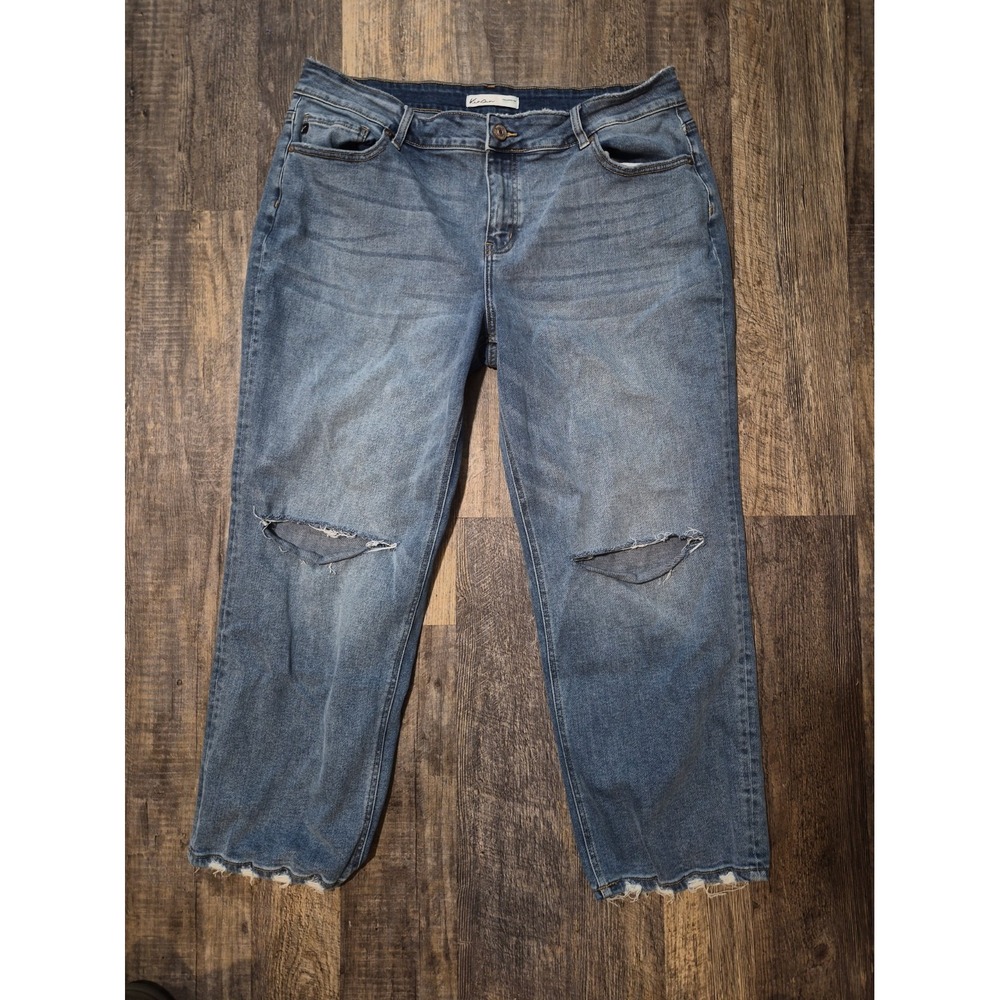 KanCan Estilo Medium Wash Jeans Distressed Women's Plus size 18